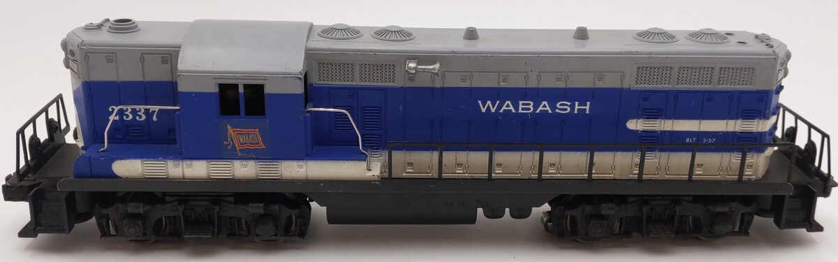 Lionel 2337 Vintage O Wabash GP-7 Powered Diesel Locomotive VG