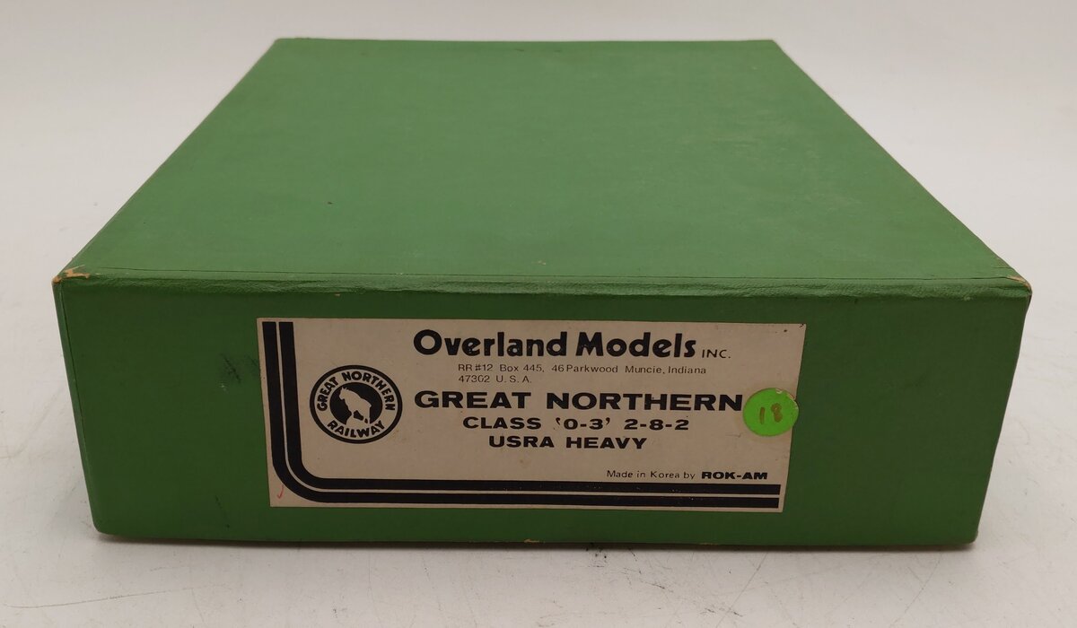 Overland HO Scale BRASS Great Northern Class 0-3 2-8-2 USRA Box Only VG/Box