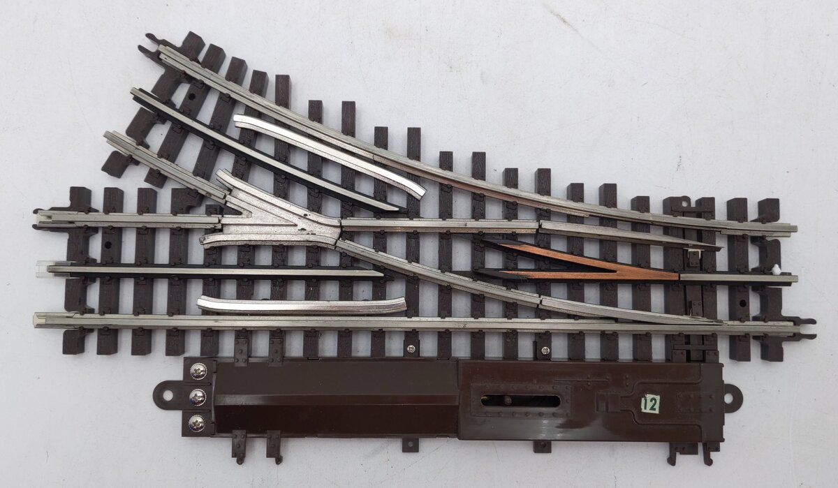 Atlas 6076 O Gauge Nickel Silver O-36 Right Hand Remote Switch Turnout EX/Box