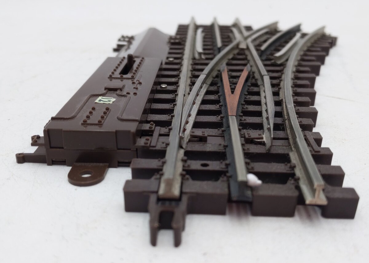 Atlas 6076 O Gauge Nickel Silver O-36 Right Hand Remote Switch Turnout EX/Box