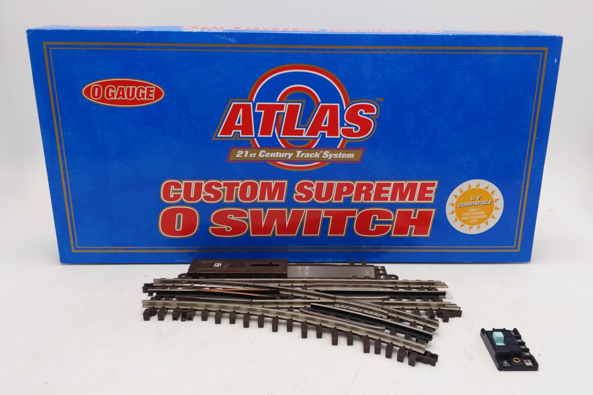 Atlas 6076 O Gauge Nickel Silver O-36 Right Hand Remote Switch Turnout EX/Box