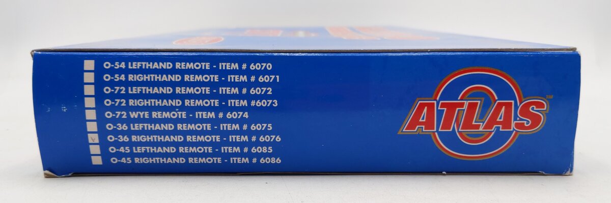 Atlas 6076 O Gauge Nickel Silver O-36 Right Hand Remote Switch Turnout EX/Box