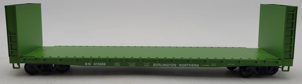 Weaver 615969 O Scale Burlington Northern 50' Bulkhead Flatcar (2 Rail) LN/Box
