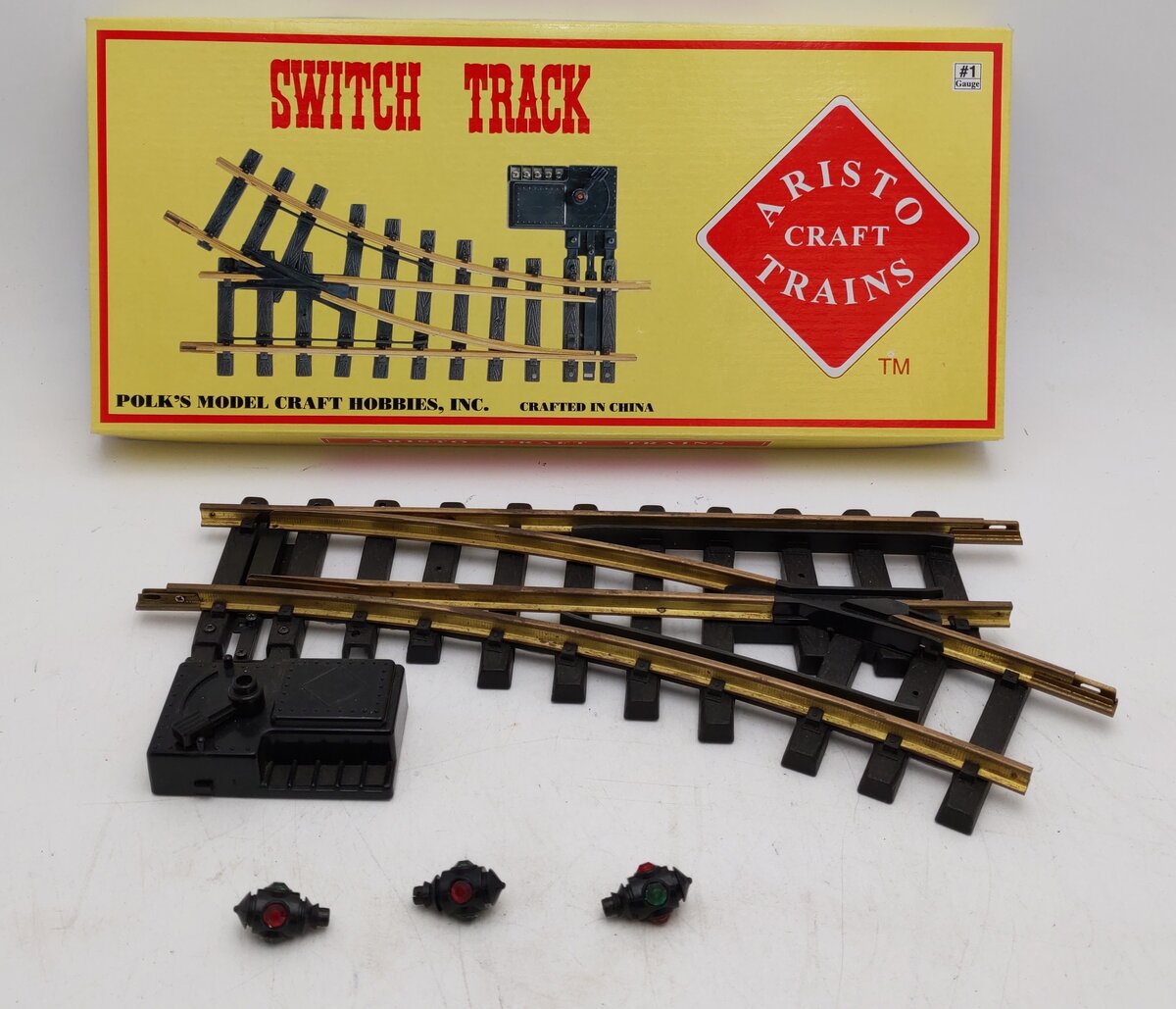Aristo-Craft 11200 G Euro Brass Right Hand Manual Switch Turnout VG/Box