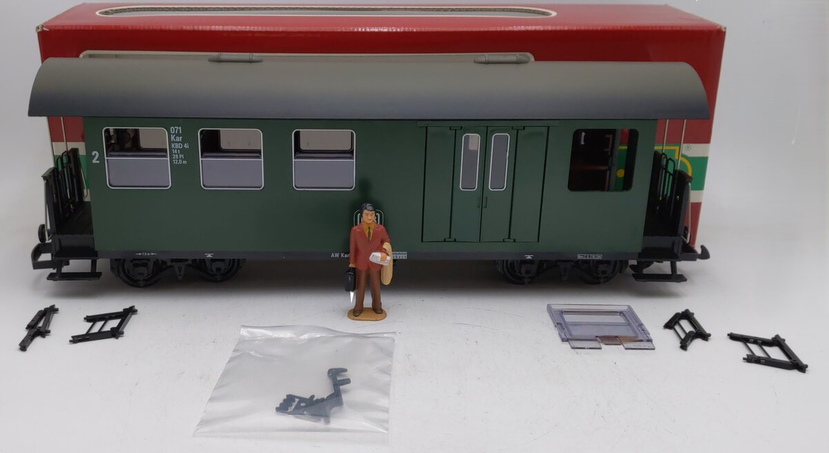 LGB 3071 G Scale DB Green 8-Wheel Passenger Car EX/Box