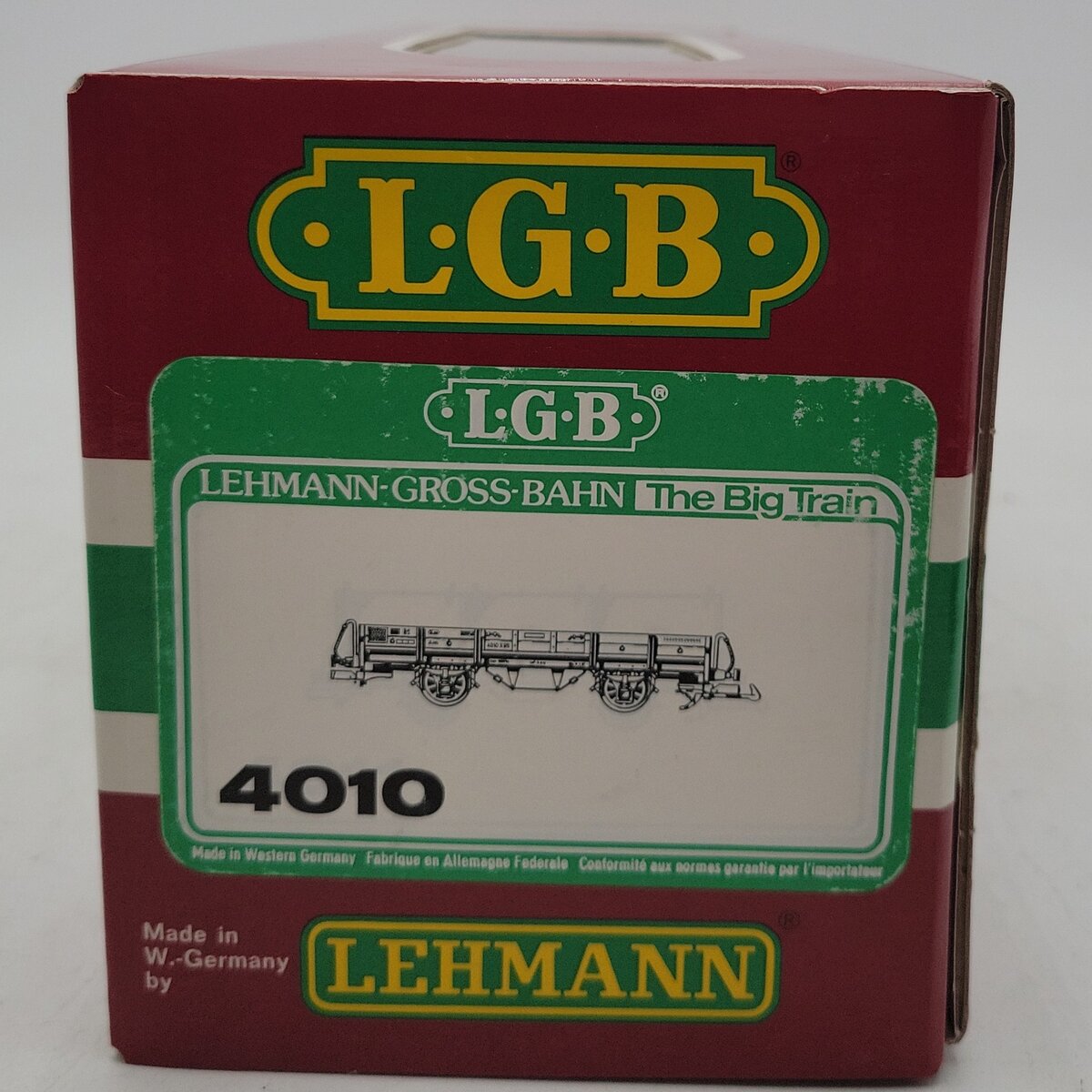 LGB 4010 G Scale Green 4-Wheel European Low Side Gondola EX/Box