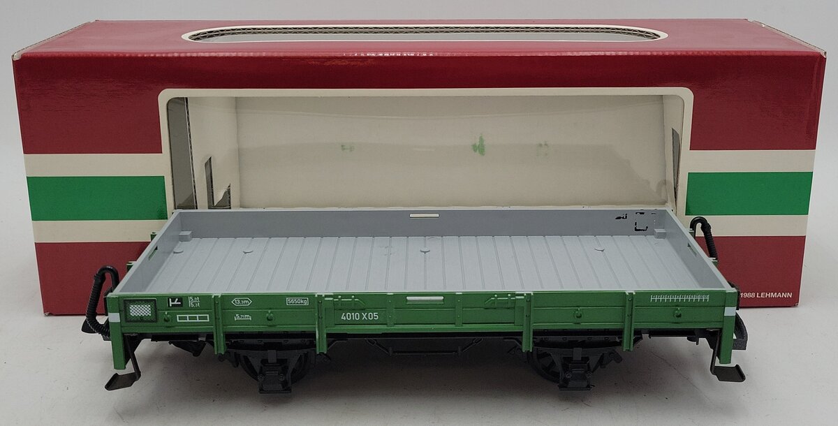 LGB 4010 G Scale Green 4-Wheel European Low Side Gondola EX/Box
