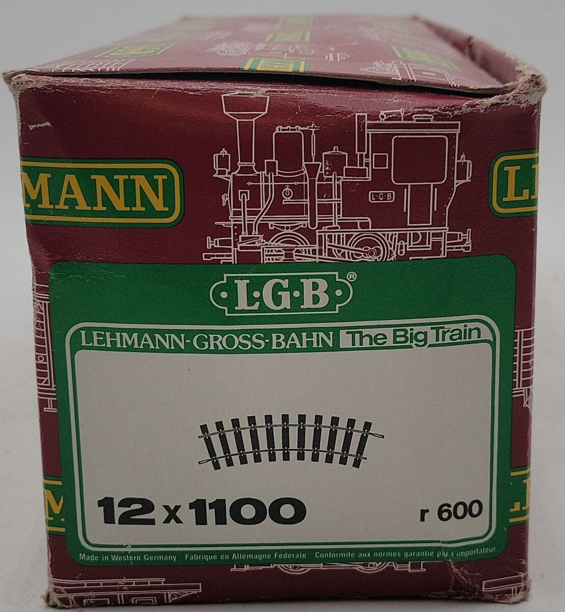 LGB 1100 G Scale Brass R 600 Curved Track Sections (7) LN/Box