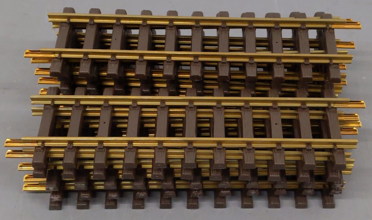 LGB 10000 G Scale 12 Inch Brass Rail Straight Track Sections [11] LN/Box