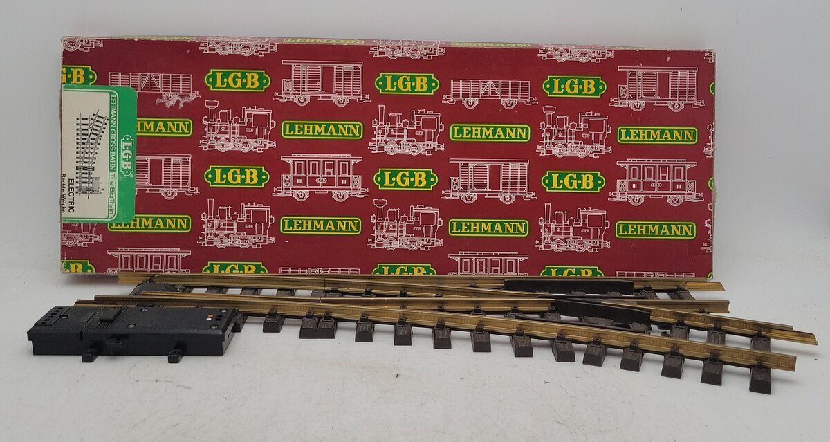 LGB 1605N G Brass 22.5° Right Hand Electric Switch Turnout LN/Box