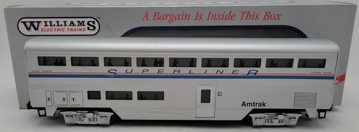 Williams O Gauge Amtrak Superliner Coach #34003 EX/Box
