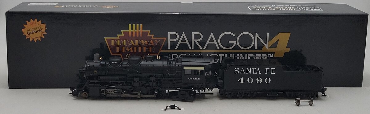 Broadway Limited 4762 HO ATSF 2-8-2 Mikado Steam Locomotive #4090 with DCC/Sound EX/Box