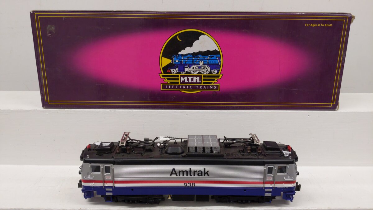 MTH 20-5505-1 Amtrak AEM-7 Electric Locomotive w/Proto-Sound 1.0 #938 EX/Box