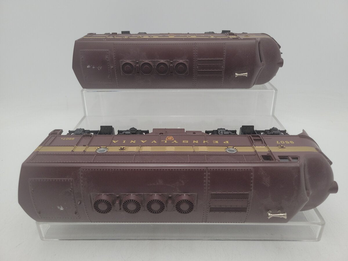 MTH 30-2130-0 O Gauge Pennsylvania F3 AA Diesel Engine Set with Horn #9505/9507 VG