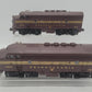 MTH 30-2130-0 O Gauge Pennsylvania F3 AA Diesel Engine Set with Horn #9505/9507 VG