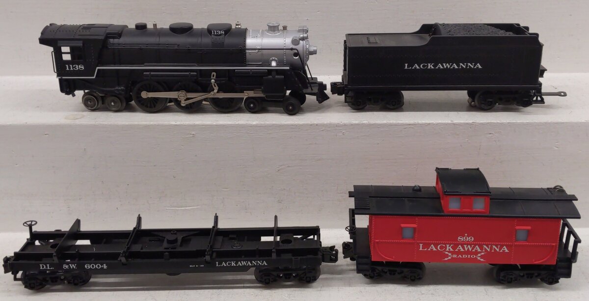 K-Line K-1502 O Gauge Lackawanna Steam Freight Set #1138 VG