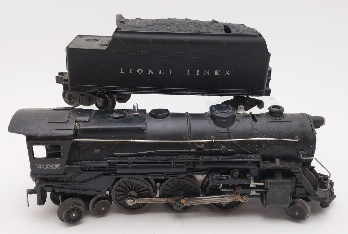 Lionel 2035 Vintage O 2-6-4 Diecast Postwar Steam Locomotive with 6466W Tender