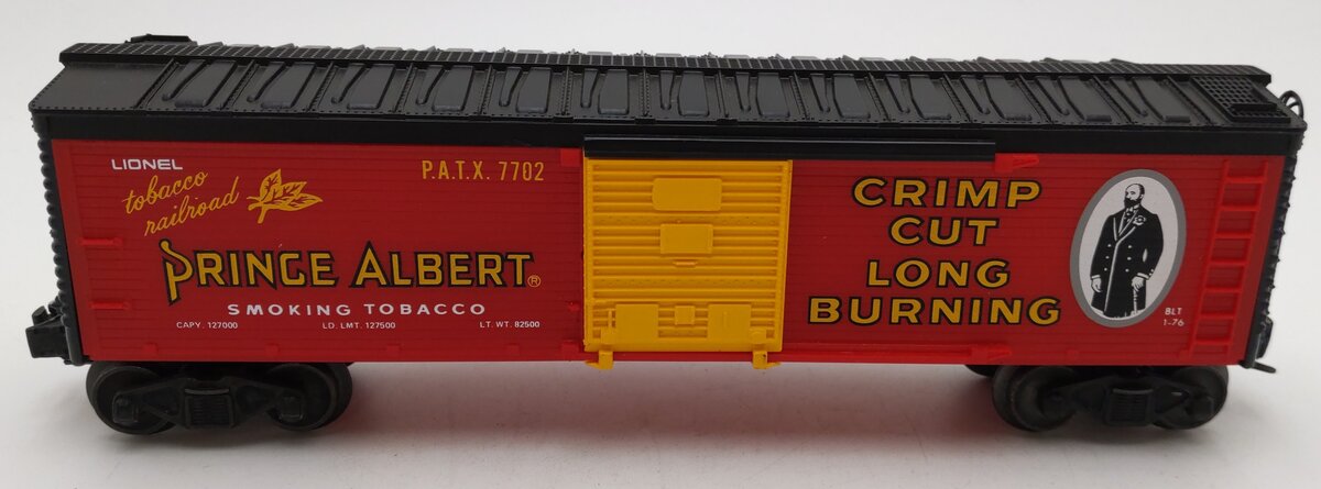 Lionel 6-7702 O Gauge Prince Albert Billboard Boxcar #7702 EX