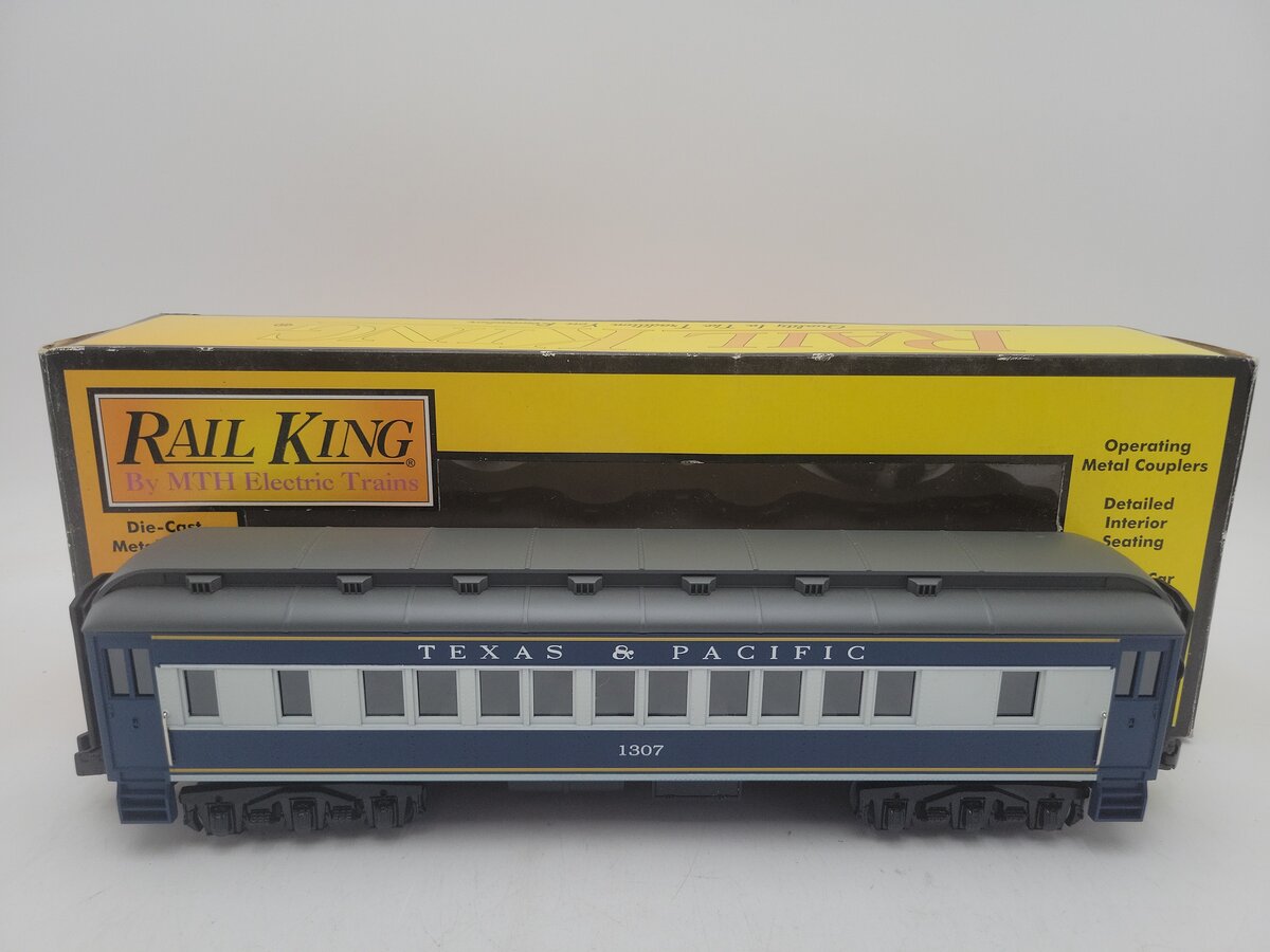 MTH 30-6222 O Gauge Texas & Pacific Madison Passenger Car #1307 EX/Box