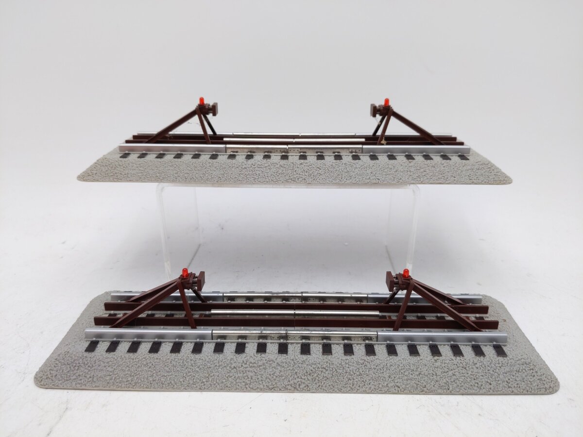 Lionel 6-12035 O FasTrack Lighted Bumpers [2] EX/Box