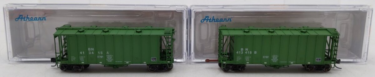 Athearn 23467 N Scale BN "Early" 40' 2600 CF Airslide Hopper Car 2 Pack LN/Box