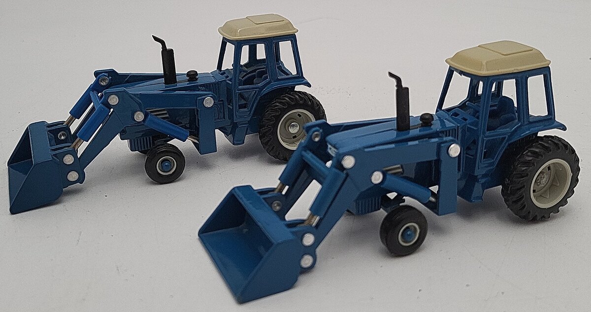 Ertl 828 1:64 Blue Vintage 1986 Ford TW-35 Tractor With Front End Loader [2] EX