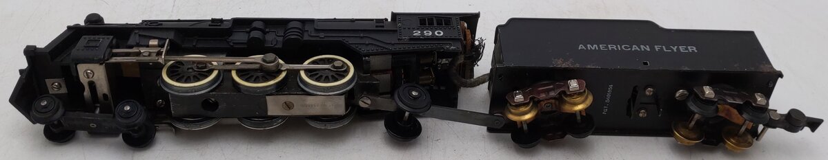 American Flyer 290 Vintage S 4-6-2 Die-Cast Steam Locomotive & Tender VG