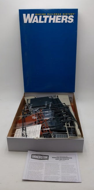 Walthers 933-2901 HO Modern 3-Stalls Roundhouse Addition Structure Kit EX/Box