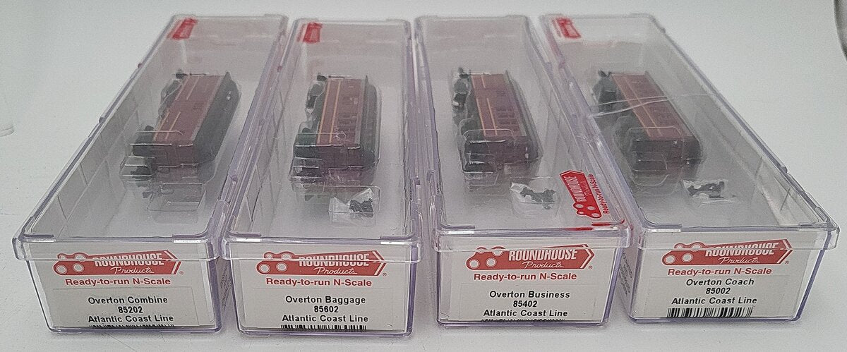 Roundhouse 89430 N Atlantic Coast Line Ready-To-Run Passenger Cars EX/Box