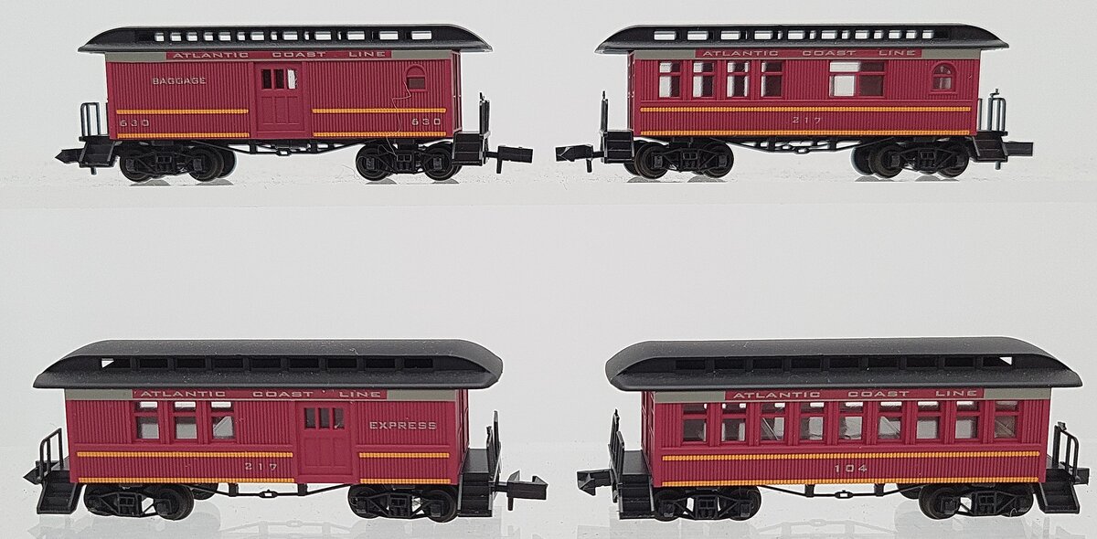 Roundhouse 89430 N Atlantic Coast Line Ready-To-Run Passenger Cars EX/Box