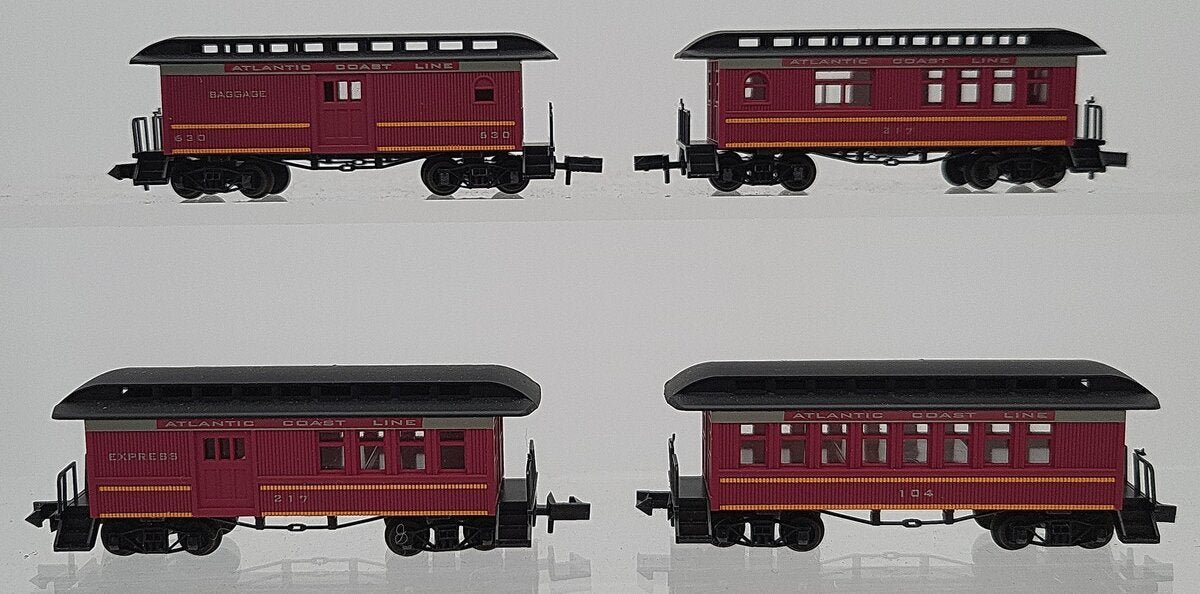 Roundhouse 89430 N Atlantic Coast Line Ready-To-Run Passenger Cars EX/Box