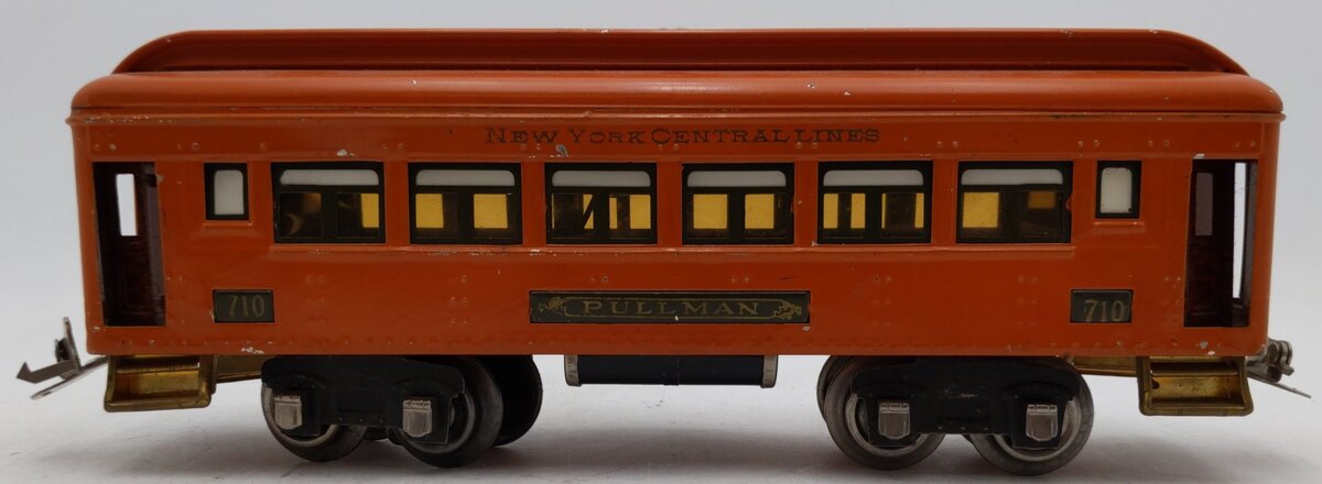 Lionel 710 Vintage O Prewar Orange Tinplate Pullman Car VG