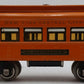 Lionel 712 Vintage O Prewar Orange Tinplate Observation Car VG