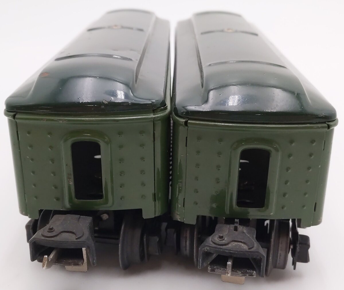Lionel 2640 Vintage O Prewar Tinplate Green Pullman Passenger Cars [2] VG