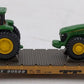 Athearn 10446 N Scale John Deere 53' Flatcar #90599 with 2 John Deere Tractors LN/Box