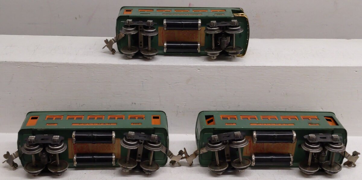 Lionel 607/608 Vintage O Lionel Lines Tinplate Pullman & Observation Car [3] VG