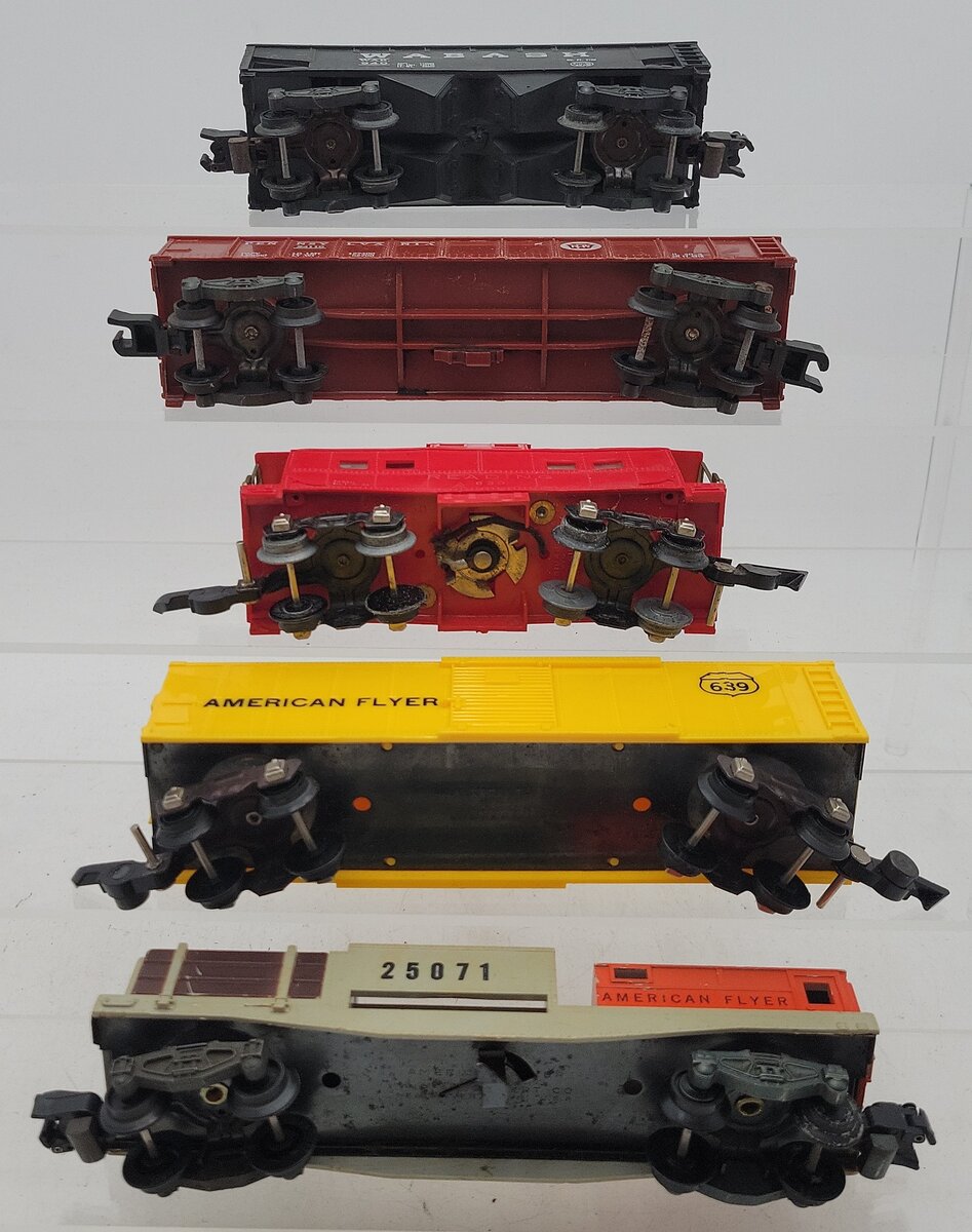 American Flyer S Gauge Assorted Freight Cars #940,24110,630,639,25071 [5] VG