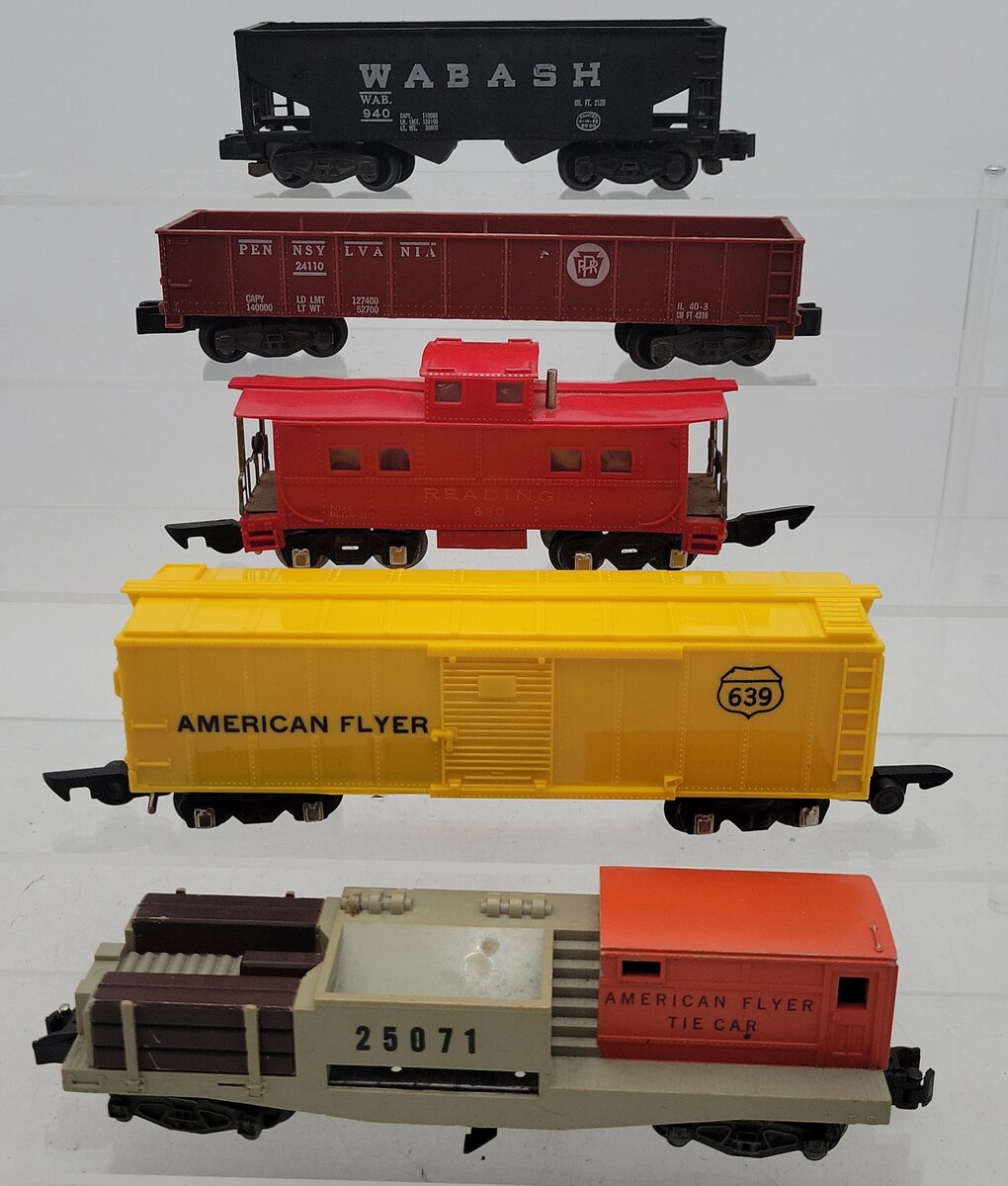 American Flyer S Gauge Assorted Freight Cars #940,24110,630,639,25071 [5] VG