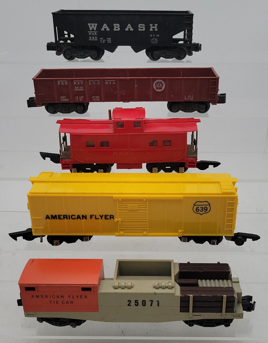 American Flyer S Gauge Assorted Freight Cars #940,24110,630,639,25071 [5] VG