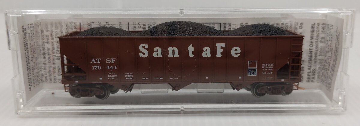 Micro-Trains N Scale Special Run ATSF "Bragdon" 3-Bay Hopper w/Load #179444 LN/Box