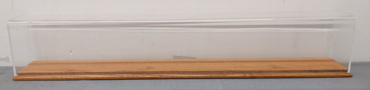 O Gauge 36" Wooden Display Case W/ Acrylic Cover. LN