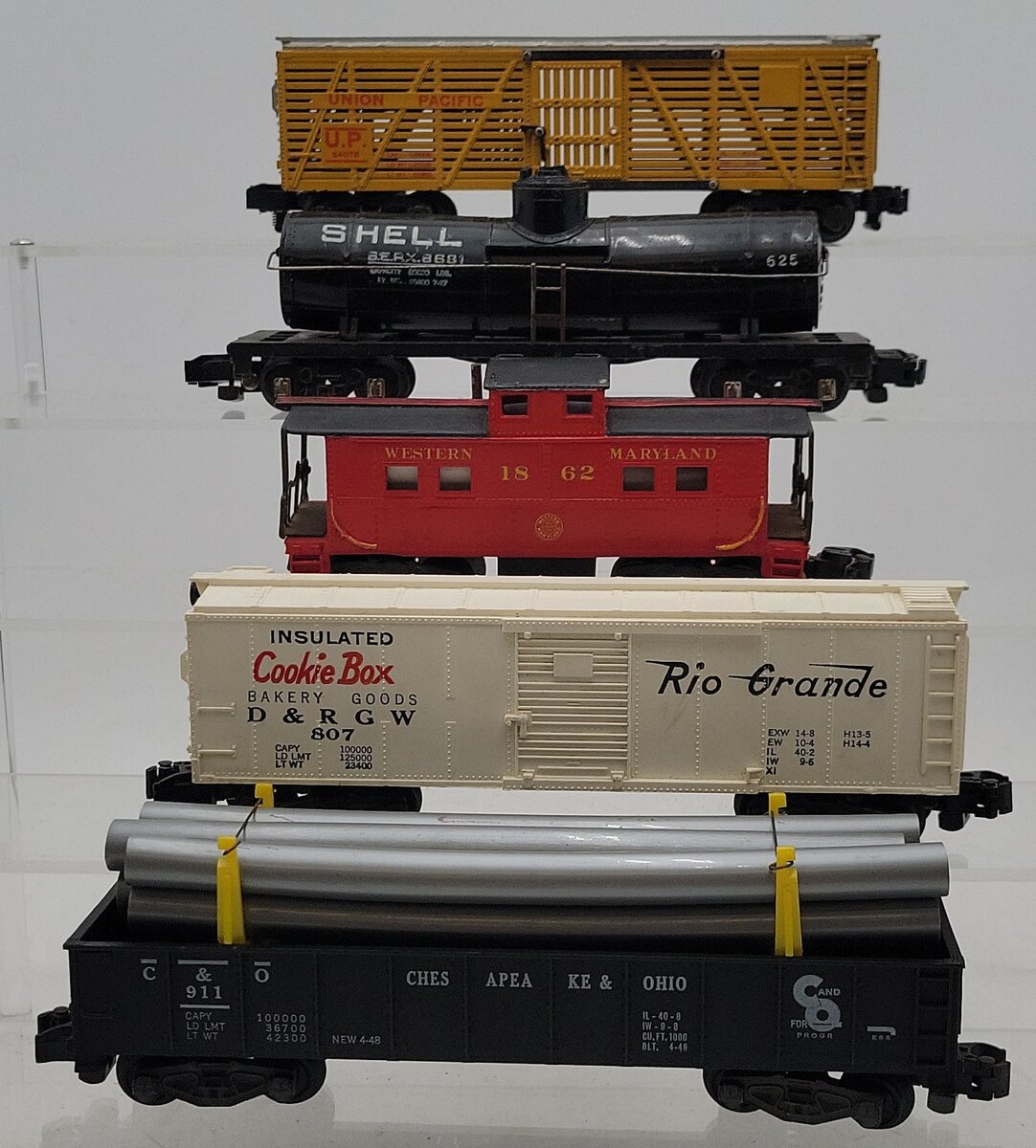 American Flyer S Gauge Vintage Freight Cars #24076,623,1862,807,911 [5] VG