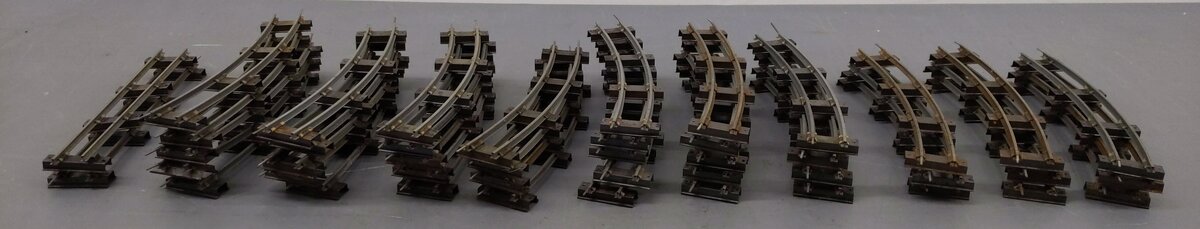 American Flyer S Gauge Vintage Straight & Curved Track Sections (46) VG