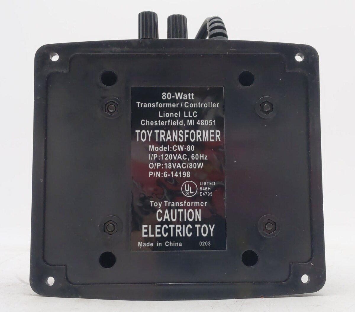 Lionel 6-14198 O CW-80 80 Watt Transformer EX