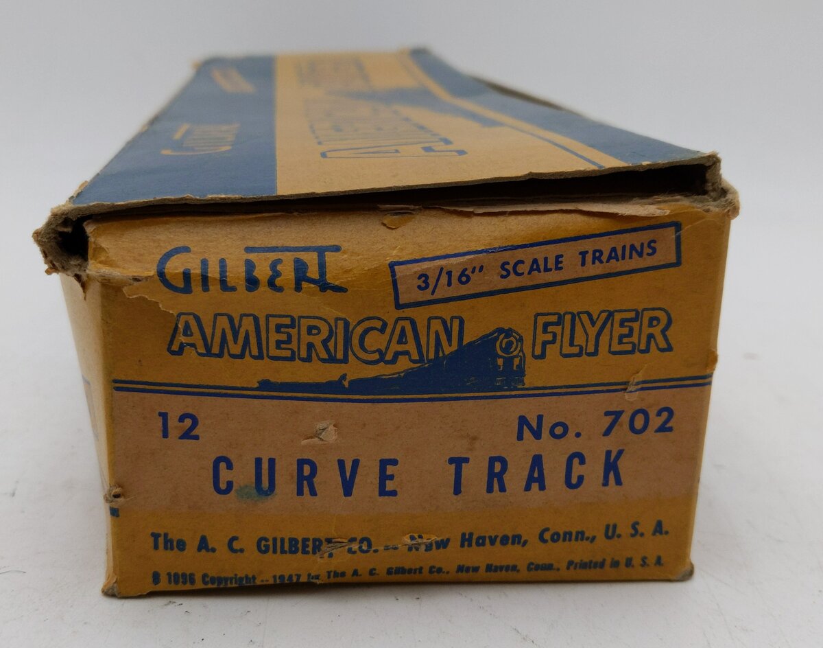 American Flyer 702 Vintage S Curved Track Sections (12) VG/Box