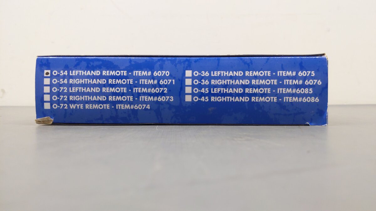 Atlas 6070 O / O54 Gauge Nickel Silver Left Hand Remote Switch Turnout EX/Box