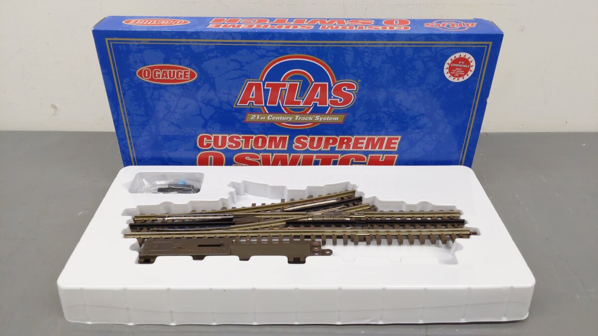 Atlas 6070 O / O54 Gauge Nickel Silver Left Hand Remote Switch Turnout EX/Box