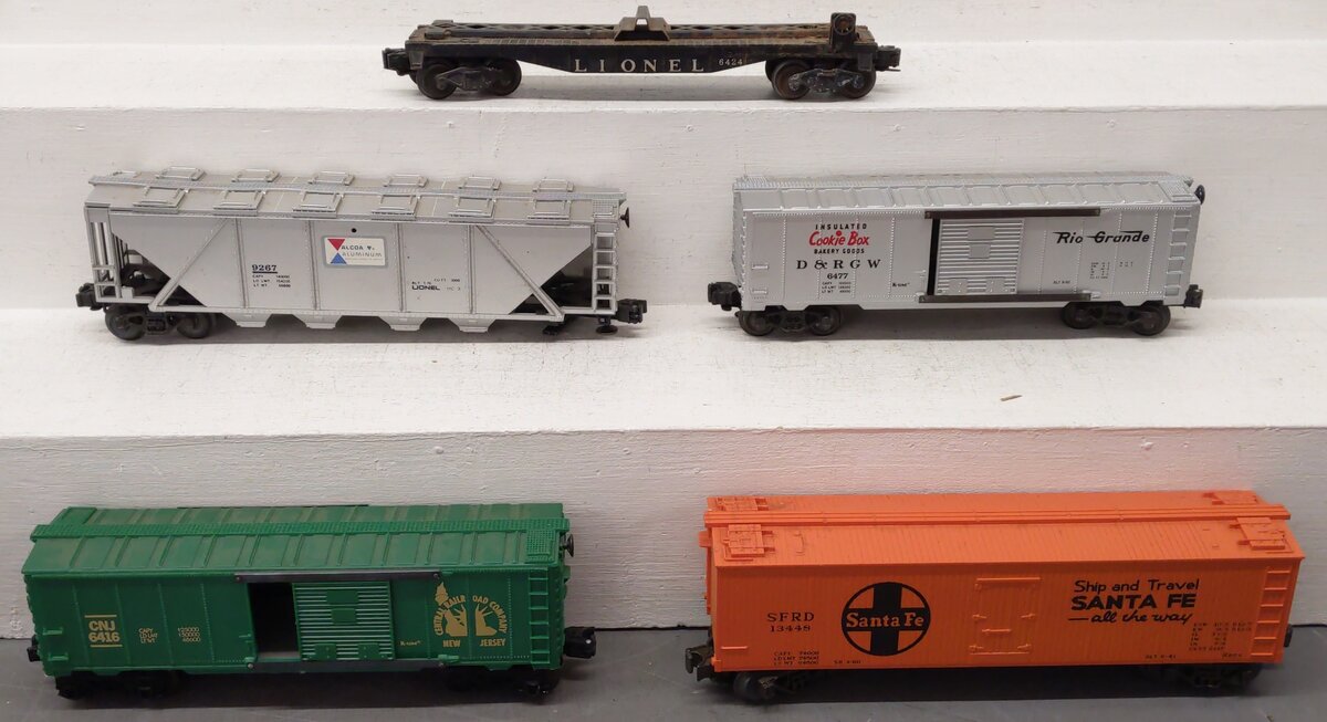 Lionel/K-Line O Gauge Freight Cars #6424,6416,6477,9267,13448 [5] VG