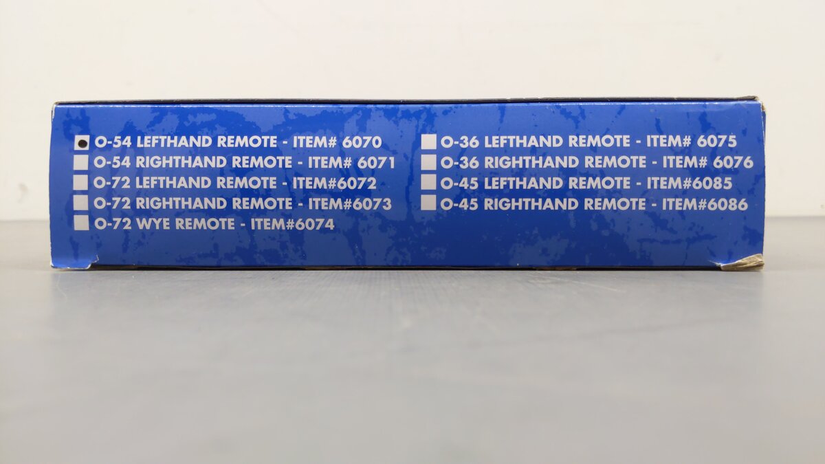 Atlas 6070 O / O54 Gauge Nickel Silver Left Hand Remote Switch Turnout EX/Box