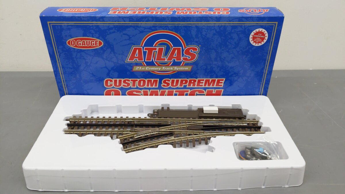 Atlas 6070 O / O54 Gauge Nickel Silver Left Hand Remote Switch Turnout EX/Box